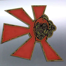 Load image into Gallery viewer, Rising Sun Steam Punk Sticker Gas Mask Steampunk decal