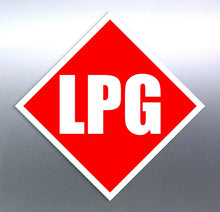 Load image into Gallery viewer, 100 at 220mm LPG safety sticker sign vinyl HAZMAT