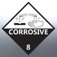 Load image into Gallery viewer, 150mm Corrosive 8 Decal Danger Hazardous Material