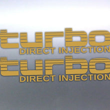 Load image into Gallery viewer, 2x Gold Turbo Direct Injection Stickers Toyota Lan