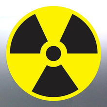 Load image into Gallery viewer, Radioactive decal Toxic Circle Symbol Gas Vinyl cut label