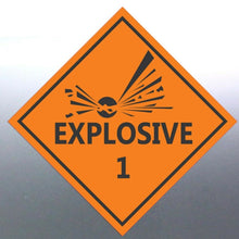 Load image into Gallery viewer, 150 mm Explosive sign 1 Decal Safety Material oran