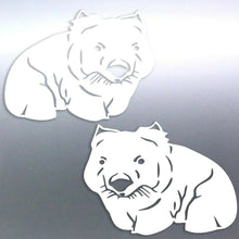 Load image into Gallery viewer, Mirrored pair of Cute Wombat decal Australian Anim