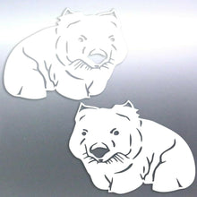 Load image into Gallery viewer, Mirrored pair of Cute Wombat decal Australian Anim