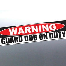 Load image into Gallery viewer, Warning Guard dog on duty Sticker 200x70 mm design stop