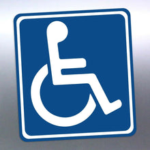 Load image into Gallery viewer, Disabled sticker 105 x 115 mm car park signage 4x4