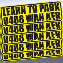 Load image into Gallery viewer, 10 LEARN TO PARK WANKER Sticker prank Funny car Vi