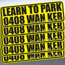 Load image into Gallery viewer, 10 LEARN TO PARK WANKER Sticker prank Funny car Vi
