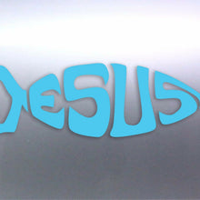 Load image into Gallery viewer, 2 x Jesus Fish 150 x 50mm vinyl cut sticker Austra