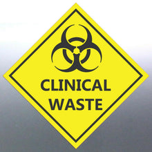 Load image into Gallery viewer, 150mm Clinical Waste Decal Safety Material yellow