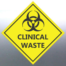 Load image into Gallery viewer, 150mm Clinical Waste Decal Safety Material yellow