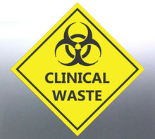 Load image into Gallery viewer, 150mm Clinical Waste Decal Safety Material yellow