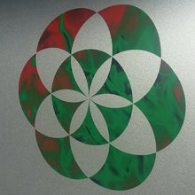 Load image into Gallery viewer, Sacred geometry green orange flames fire Car vinyl