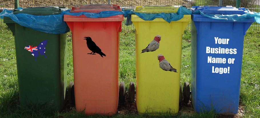 Stickers for wheelie bins