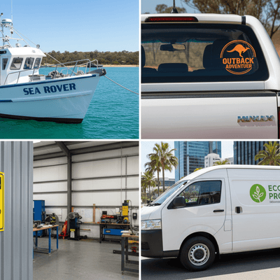 Custom Vinyl Decals in Australia: Boats, Cars, Businesses and Equipment