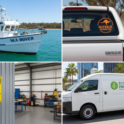 Custom Vinyl Decals in Australia: Boats, Cars, Businesses and Equipment