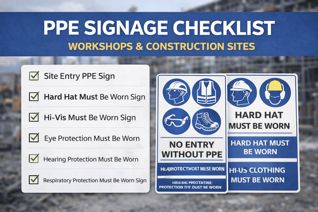PPE Signage Checklist for Workshops and Construction Sites - Stick-Dat
