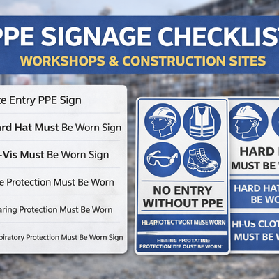 PPE Signage Checklist for Workshops and Construction Sites