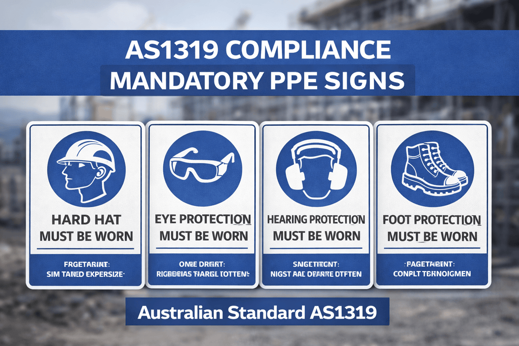 Understanding AS1319 Safety Sign Standards in Australia (Simple Breakdown for Worksites) - Stick-Dat