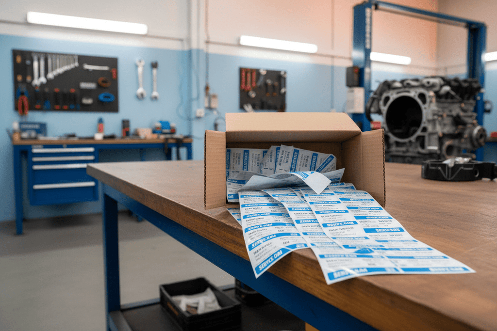 How Many Service Stickers Does a Workshop Use Per Month? (Australia Guide for Mechanics & Fleets) - Stick-Dat
