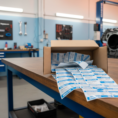 How Many Service Stickers Does a Workshop Use Per Month? (Australia Guide for Mechanics & Fleets)
