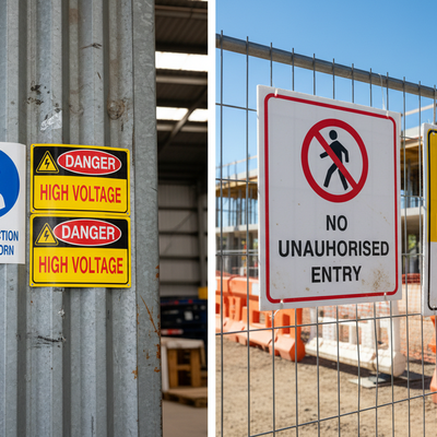 Temporary vs Permanent Safety Signage: Choosing the Right Stickers for Worksites