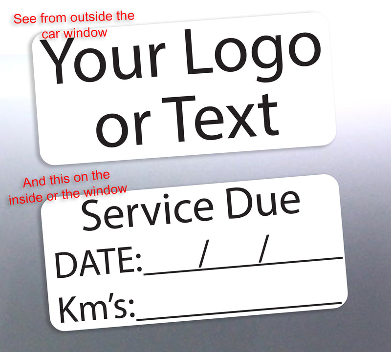 Custom Service Due Stickers – Add Your Logo & Business Details
