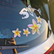 Load image into Gallery viewer, Car trunk with yellow frangipani flower decals
