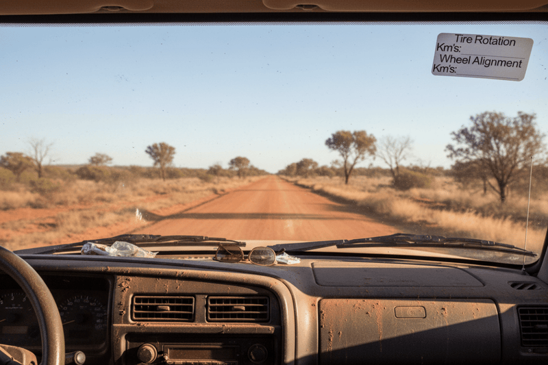 4WD outback Tire Rotation & Wheel Alignment Stickers