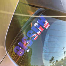 Load image into Gallery viewer, Reflective car surface with 'AUSSIE' text and Australian flag
