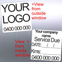 Load image into Gallery viewer, Custom Service due decals for your business or workshop
