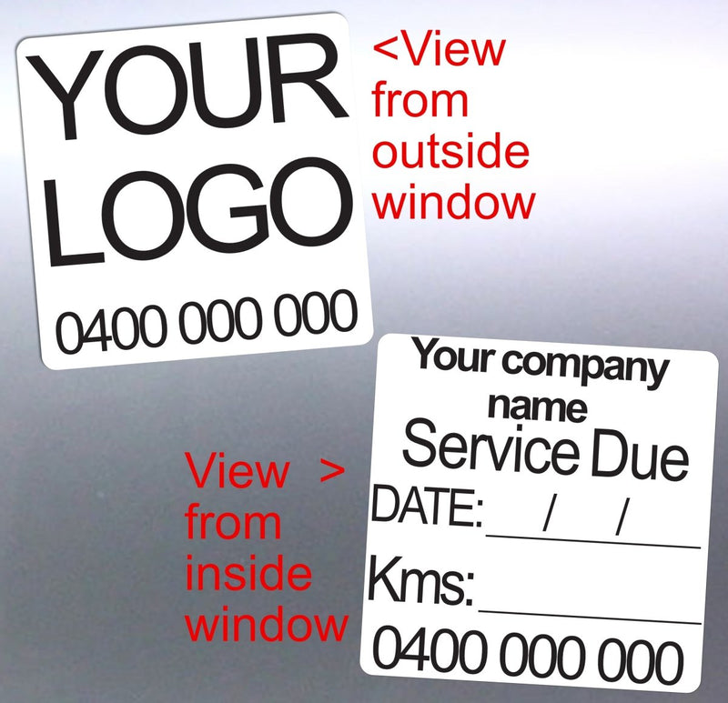 Custom Service due decals for your business or workshop