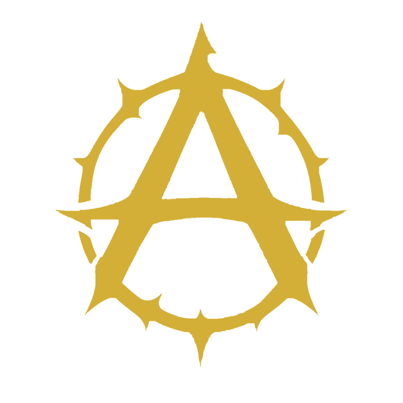 Gothic Thorn Anarchy Sticker Gold