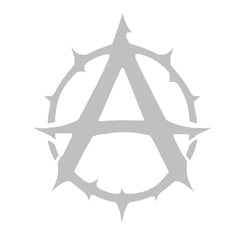 Gothic Thorn Anarchy Sticker Silver