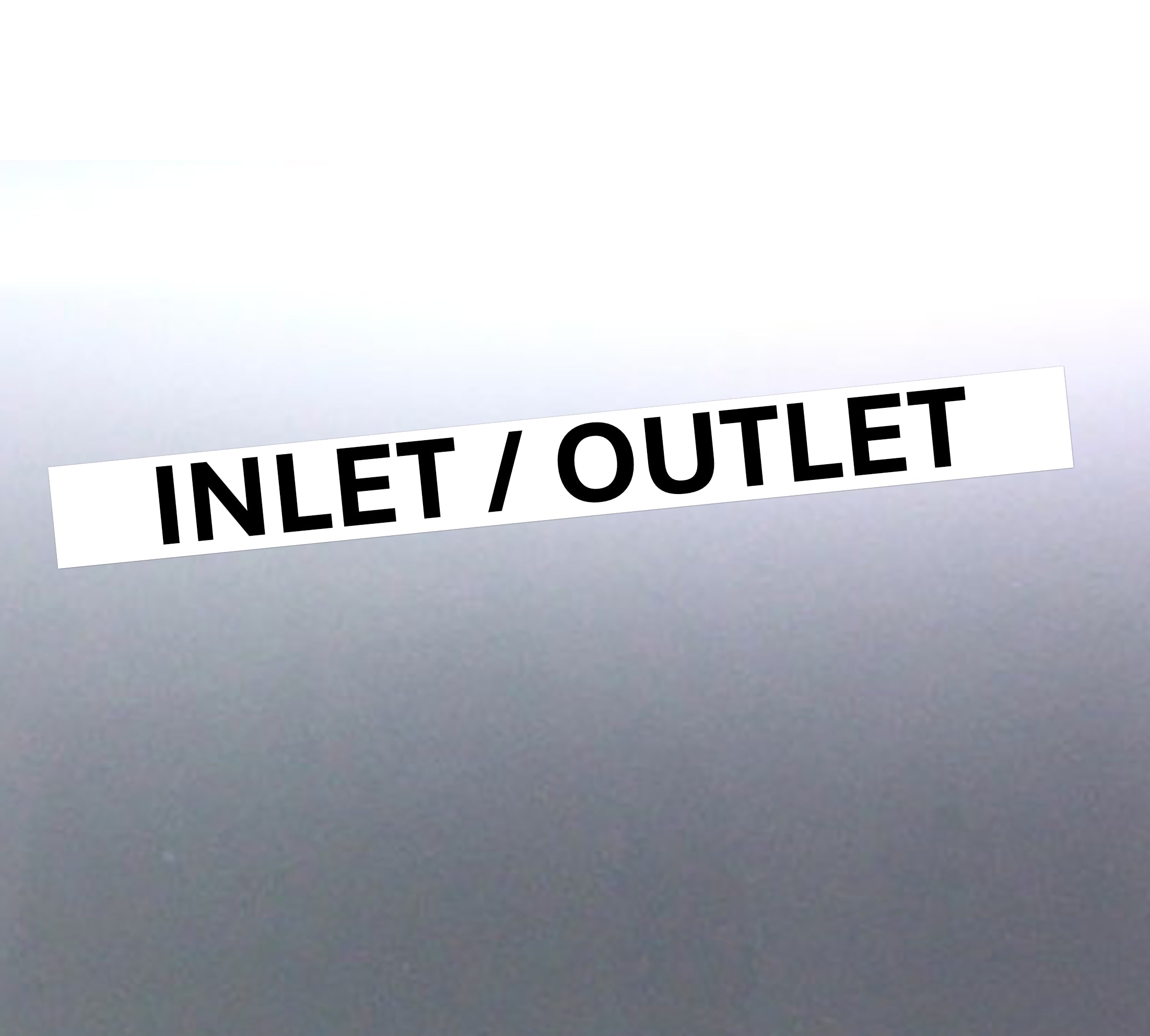 Inlet / Outlet Sticker - Industrial Tank Label | Bold Vinyl Decal ...