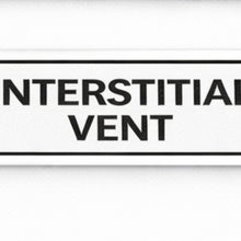 Load image into Gallery viewer, Rectangular sign with 'INTERSTITIAL VENT' text on a white background
