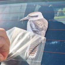 Load image into Gallery viewer, Bird Kookaburra decal on a car window
