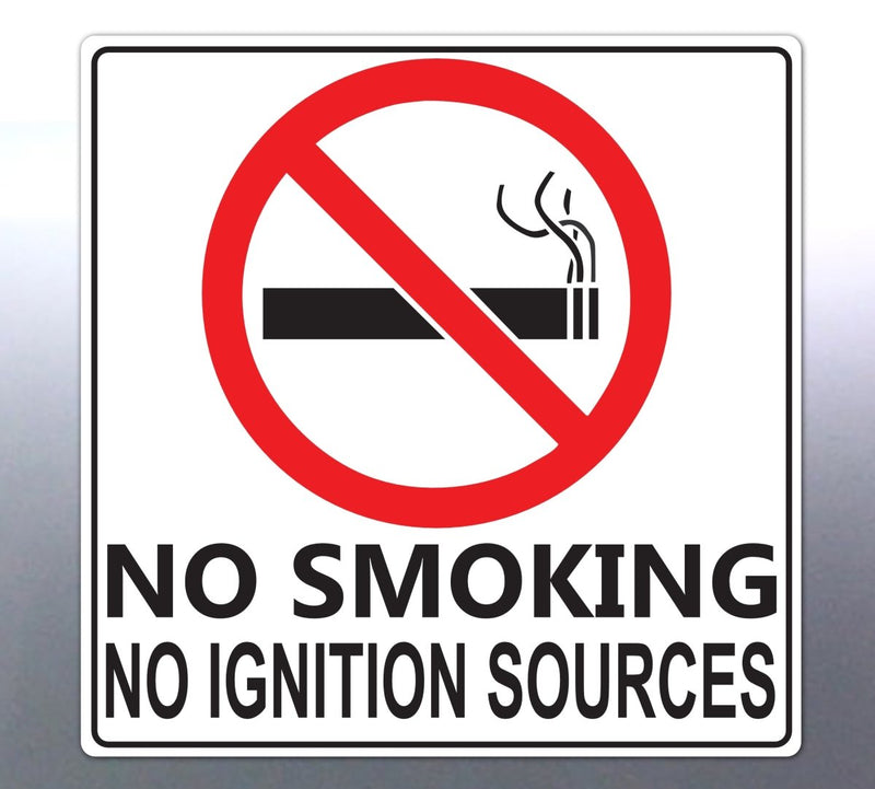 No smoking sign with a red circle and line through a cigarette on a reflective surface.