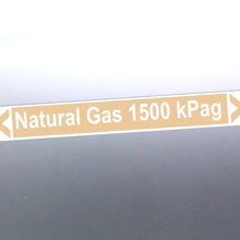 Load image into Gallery viewer, Custom Natural Gas Pipe Marker Sticker with Arrows (Raffia X31) – Specify Your kPag - Stick-Dat
