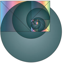 Load image into Gallery viewer, Golden Ratio Fibonacci Spiral Math Sticker | Vinyl Decal - Stick-Dat
