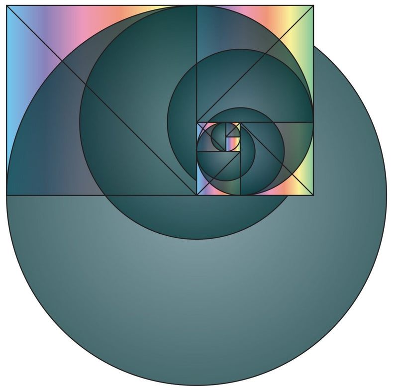 Golden Ratio Fibonacci Spiral Math Sticker | Vinyl Decal - Stick-Dat