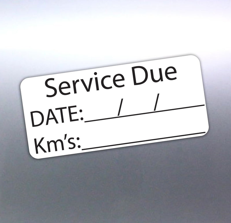 Service Due & Maintenance Stickers | Workshop Labels - Stick-Dat