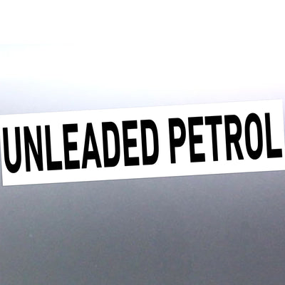 Unleaded Petrol Fuel Tank Sticker – Fuel Identification Label 150x600mm