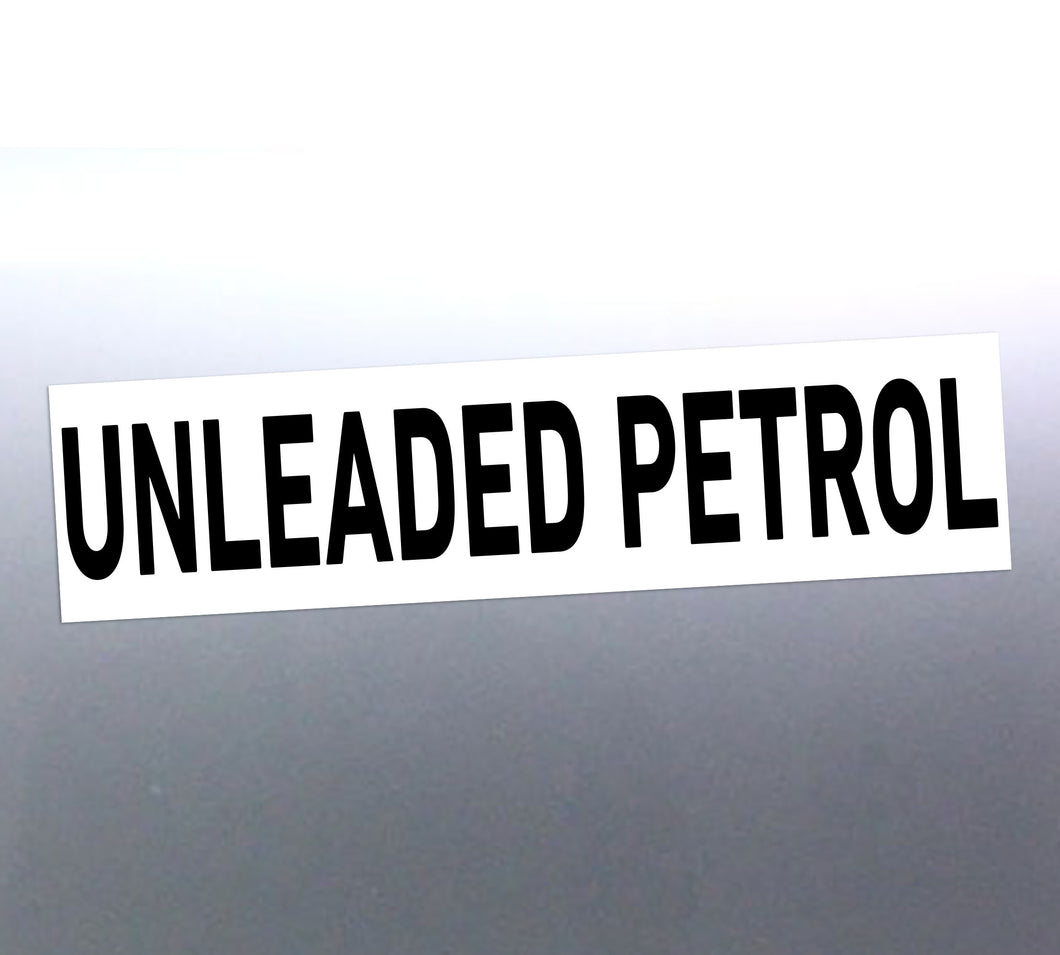 UNLEADED PETROL Fuel Storage Container Sticker - 150x600mm
