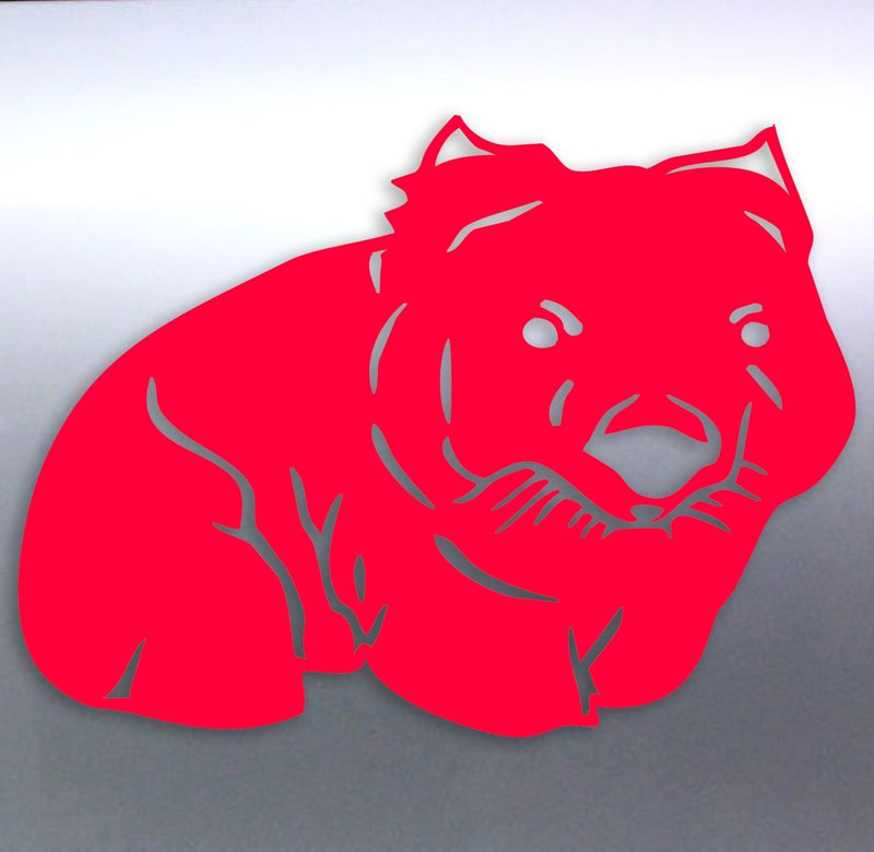 Wombat cute Red decal