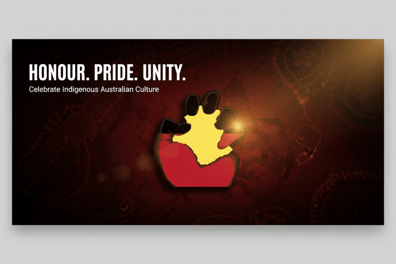 Aboriginal Fist Flag Hero Banner