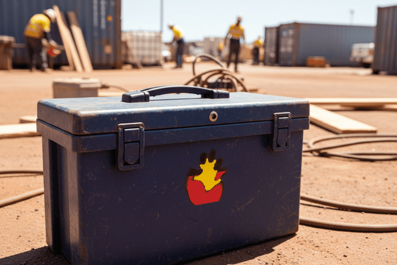 Aboriginal Fist on Toolbox
