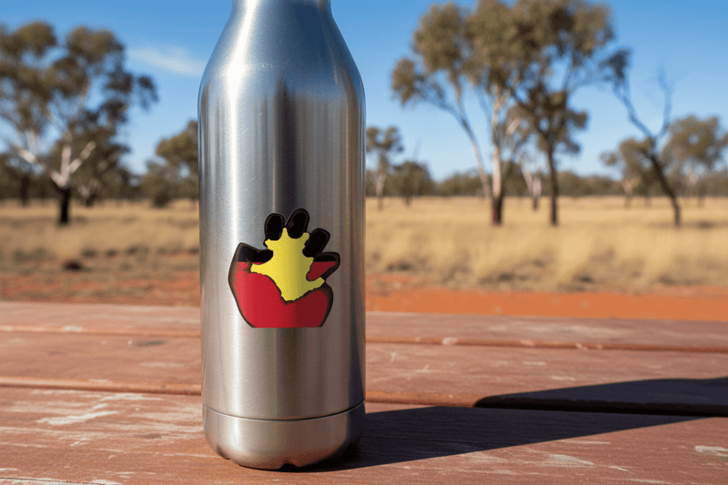 Aboriginal Fist on Water Bottle