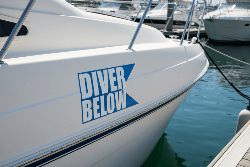 Alpha Flag on boat