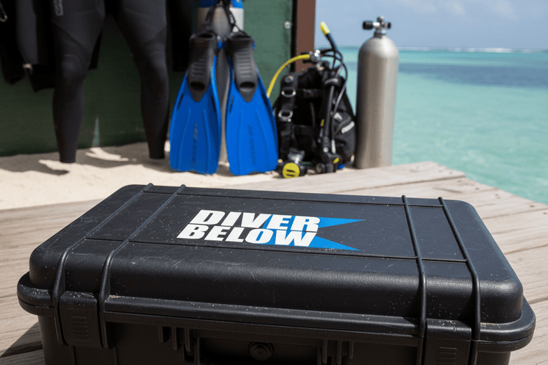 Alpha Flag on dive gear